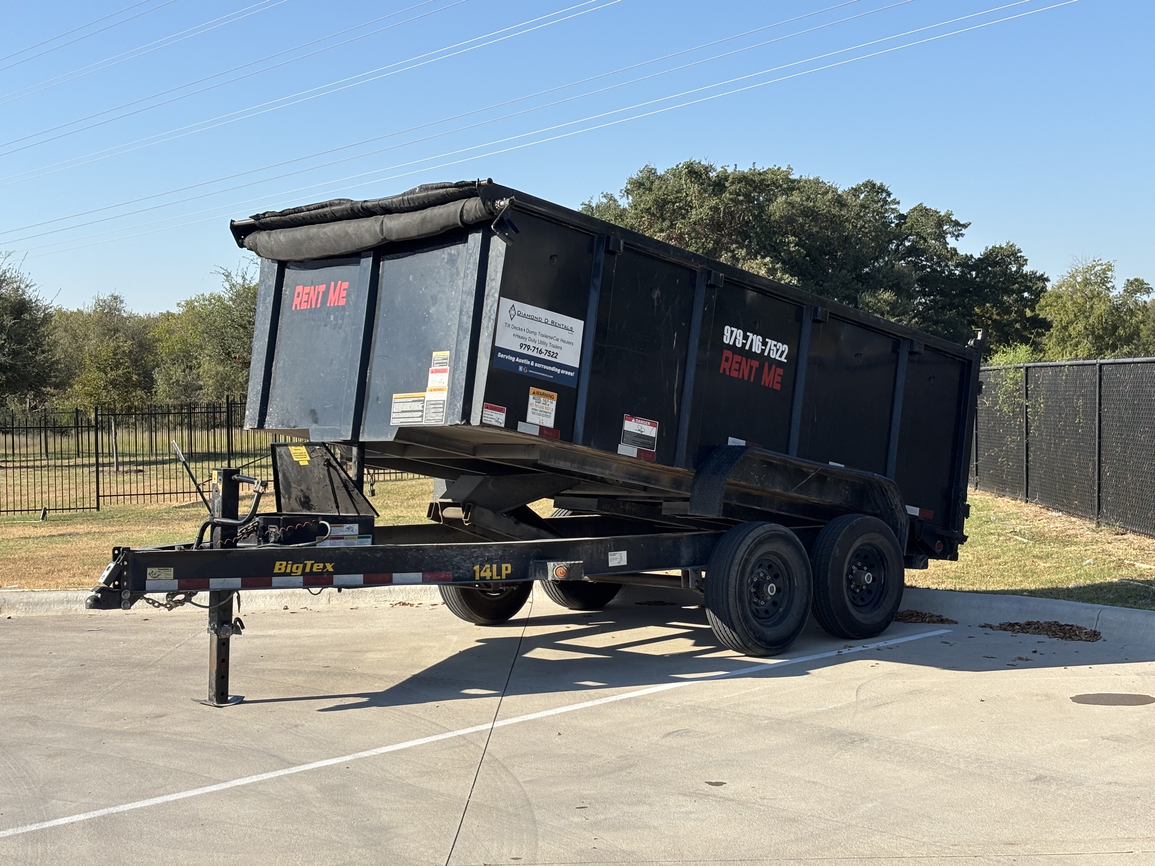 7x14ft (4ft) Big Tex Dump Trailer rental in Austin TX - view 1